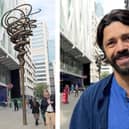 Manifold (Major Third) 5:4 by artist Conrad Shawcross was unveiled at Moorgate as part of the Elizabeth line project. (Photo by Jack Abela)