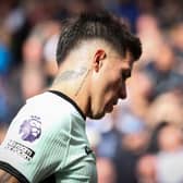 Enzo Fernandez of Chelsea looks on during the Premier League match between AFC Bournemouth (Photo by Ryan Pierse/Getty Images)