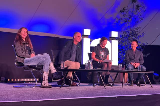 Liv Boeree, Michael Woodridge, Stephanie Hare and Timothy Nguyen discuss The AI Apocalypse. (Photo by André Langlois)