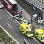 Footage online showed emergency services in-attendance after a 15-year-old girl was stabbed to death. Credit: Ragu Pathy.