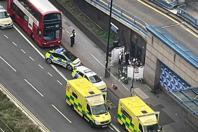 Footage online showed emergency services in-attendance after a 15-year-old girl was stabbed to death. Credit: Ragu Pathy.