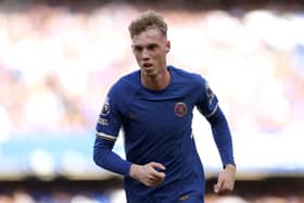 Cole Palmer looks on during the Premier League match between Chelsea FC and Nottingham Forest  (Photo by Eddie Keogh/Getty Images)