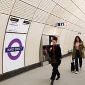 Passengers at the Elizabeth Line station at Bond Street. (Photo by Isabel Infantes/Getty Images)