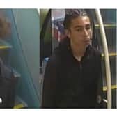 The Met Police is looking to identify and locate the two people captured in these photos. Credit: Met.