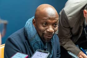 Claude Makelele attends a media interview ahead of the 2023 Laureus World Sport Awards Paris at Salles des Tirages . (Photo by Marc Piasecki/Getty Images for Laureus)