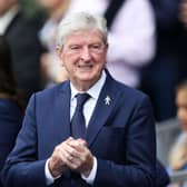 : Roy Hodgson, Manager of Crystal Palace, looks on prior to the Premier League match between Crystal Palace and Fulham FC  (Photo by Steve Bardens/Getty Images)
