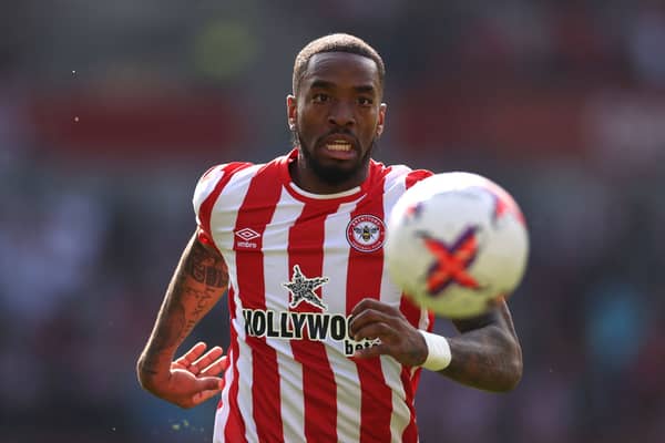 Ivan Toney of Brentford runs for the ball during the Premier League match between Brentford FC and Nottingham Forest (Photo by Ryan Pierse/Getty Images)