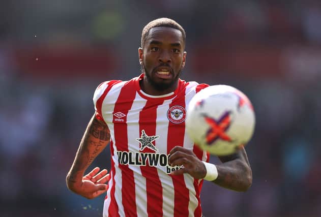 Ivan Toney of Brentford runs for the ball during the Premier League match between Brentford FC and Nottingham Forest (Photo by Ryan Pierse/Getty Images)