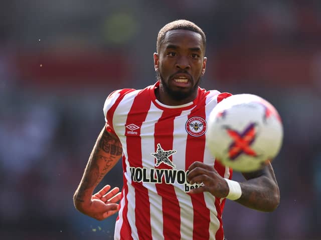 Ivan Toney of Brentford runs for the ball during the Premier League match between Brentford FC and Nottingham Forest (Photo by Ryan Pierse/Getty Images)
