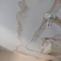 Chris Udunna said he had put tape on his ceiling after rain, and then mice, came through a gap. Credit: Ben Lynch.