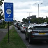 The data shows that in 2022, 167,663 ULEZ fines were issued to vehicles registered outside of the UK. Credit: Justin Tallis/AFP via Getty Images.