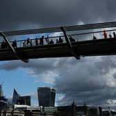 The Millennium Bridge in London. Credit: Henry Nicholls/AFP via Getty Images.