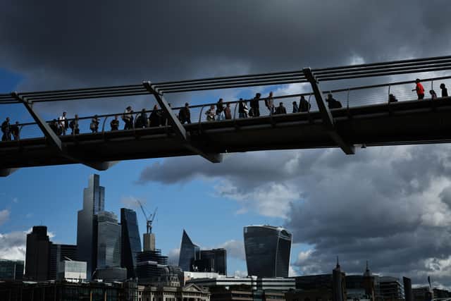 The Millennium Bridge in London. Credit: Henry Nicholls/AFP via Getty Images.