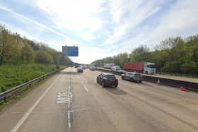 Police were called to reports of the incident on the M25, between junctions 24 and 25. Credit: Google.