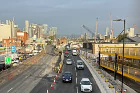 Works on the Blackwall Tunnel in October 2023. Credit: TfL.