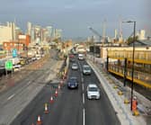 Works on the Blackwall Tunnel in October 2023. Credit: TfL.