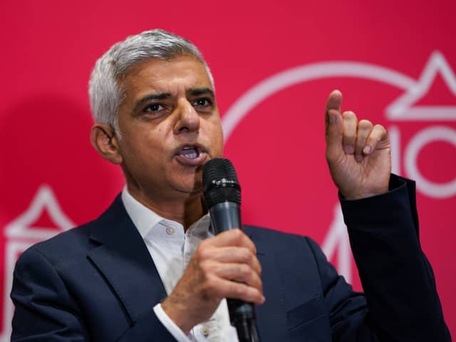 Sadiq Khan, the mayor of London. Credit: Ian Forsyth/Getty Images.