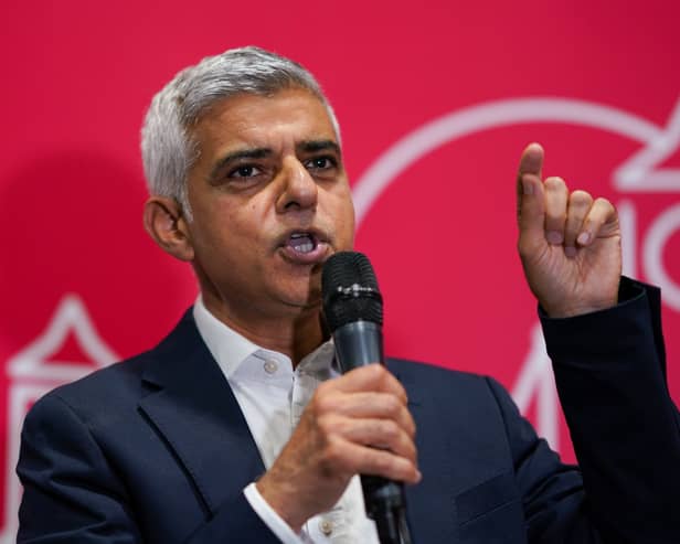 Sadiq Khan, the mayor of London. Credit: Ian Forsyth/Getty Images.