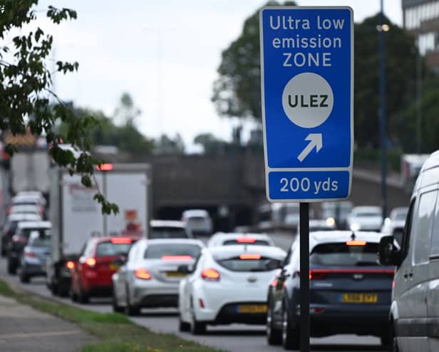 The ULEZ was expanded to cover the whole of greater London on August 29. Credit: Justin Tallis/AFP via Getty Images.