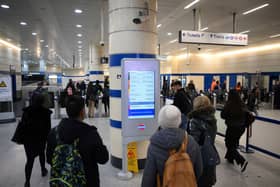 Commuters at Stratford station in November 2022. (Photo by Daniel Leal / AFP via Getty Images)