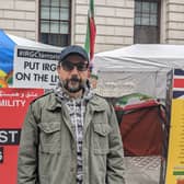 British-Iranian activist Vahid Beheshti said his protest camp outside the Foreign Office was attacked on Saturday