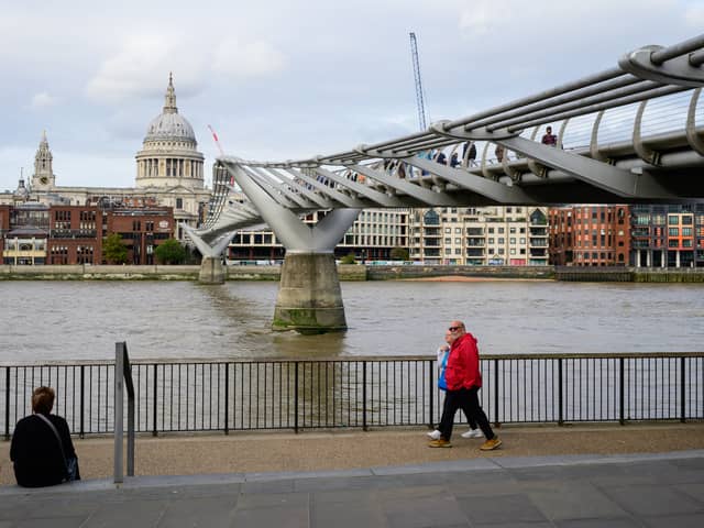 The Millennium Bridge is closed for repairs and a deep clean from October 14 until November 5. Credit: Leon Neal/Getty Images.