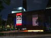 Images of kidnapped Israeli children projected onto London buildings including Wembley Stadium and Tate Modern
