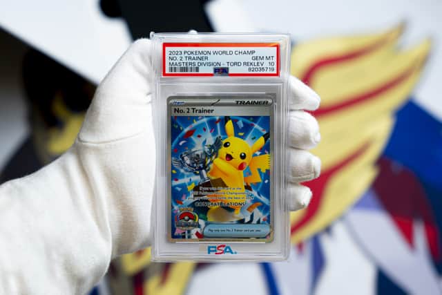 This Pokémon 'No.2 Trainer Card' is a unique item. (Photo by Baldwin's/SWNS)