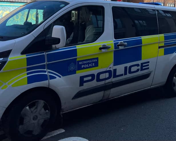 A Met Police vehicle. (Photo by André Langlois)