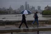 Rain over Waterloo Bridge in July 2023. (Photo by Dan Kitwood/Getty Images)