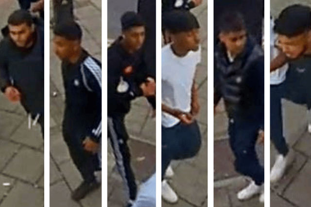 Police are looking for six men after homophobic attack in Chadwell Heath. (Photo by Met Police) 