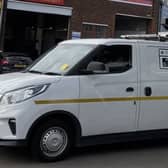 The TfL mobile ULEZ camera van slapped with a ticket in Norbiton. (Photo by James Giles)