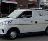 The TfL mobile ULEZ camera van slapped with a ticket in Norbiton. (Photo by James Giles)