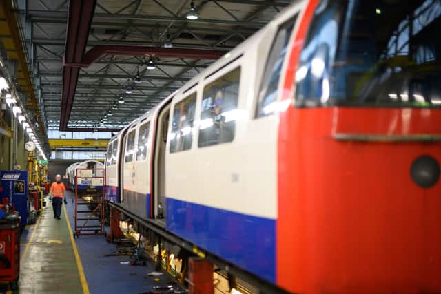 A Bakerloo Line carriage at Stonebridge Park Depot in 2021. (Photo by Leon Neal/Getty Images)