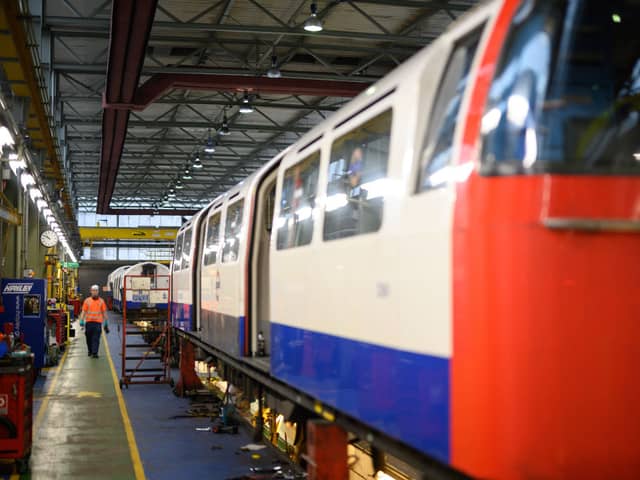 A Bakerloo Line carriage at Stonebridge Park Depot in 2021. (Photo by Leon Neal/Getty Images)