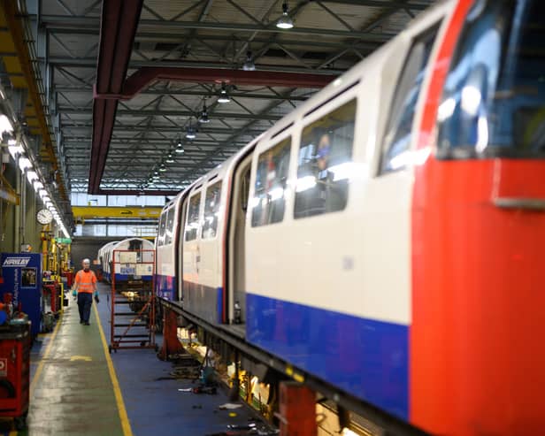 A Bakerloo Line carriage at Stonebridge Park Depot in 2021. (Photo by Leon Neal/Getty Images)