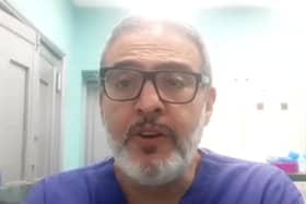 Prof Ghassan Abu-Sittah, a plastic and reconstructive surgeon based in London is volunteering in Al-Shifa hospital in Gaza. Credit: BBC