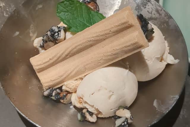 Homemade roasted soybean ice cream at Korean Grill Kensington