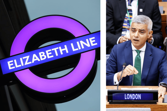 Calls have been made for action by mayor Sadiq Khan on a dip in the performance of the Elizabeth line. (Photos by Getty)