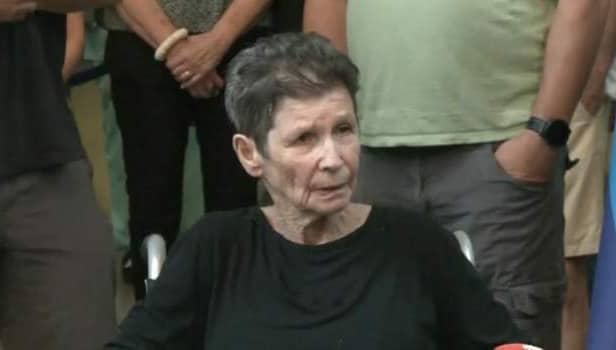 Yocheved Lifschitz, 85, has been released by Hamas. (Photo by BBC)