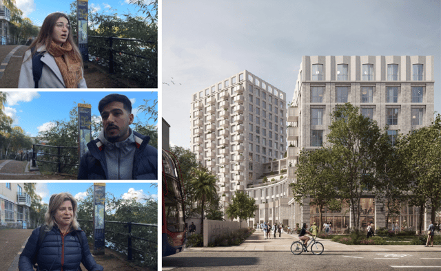 Alize, Loui and Sarah gave their thoughts on the Ladbroke Grove Sainsbury's redevelopment plans. (Photos by Jack Abela/Ballymore/Sainsbury's/FaulknerBrowns Architects)