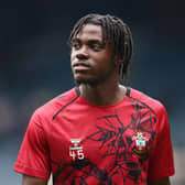 Romeo Lavia of Southampton looks on during his warm up prior to the Sky Bet Championship match between Sheffield Wednesday  (Photo by George Wood/Getty Images)