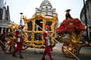 The Lord Mayor's State Coach passes through the City during the annual Lord Mayor's Show. Credit: Daniel Leal/AFP via Getty Images.