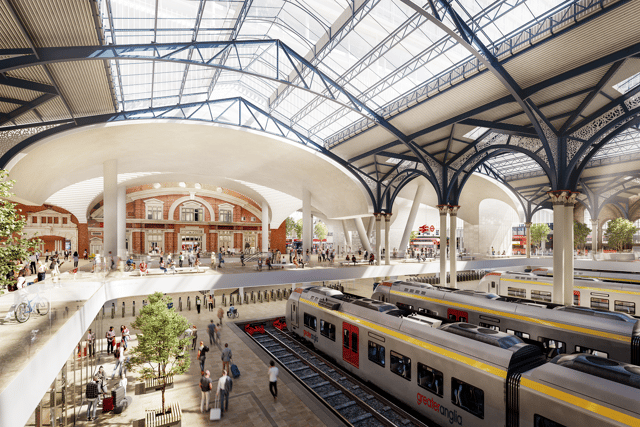 The proposed new upper concourse at Liverpool Street station. Credit: Sellar.