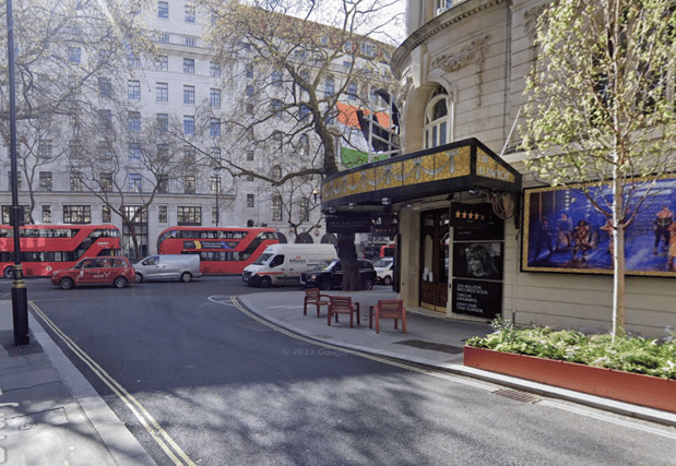 A car collided with several pedestrians in Aldwych on Sunday morning. Credit: Google