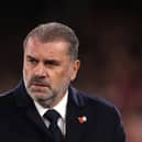 Ange Postecoglou, Manager of Tottenham Hotspur during the Premier League match between Crystal Palace and Tottenham Hotspur . (Photo by Alex Pantling/Getty Images)
