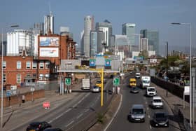 Roads leading to the Blackwall Tunnel in east London. Credit: Dan Kitwood/Getty Images.