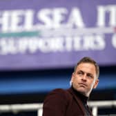 TV pundit and former Chelsea player, Joe Cole is seen working for BT Sport prior to the Premier League match  (Photo by John Walton - Pool/Getty Images)