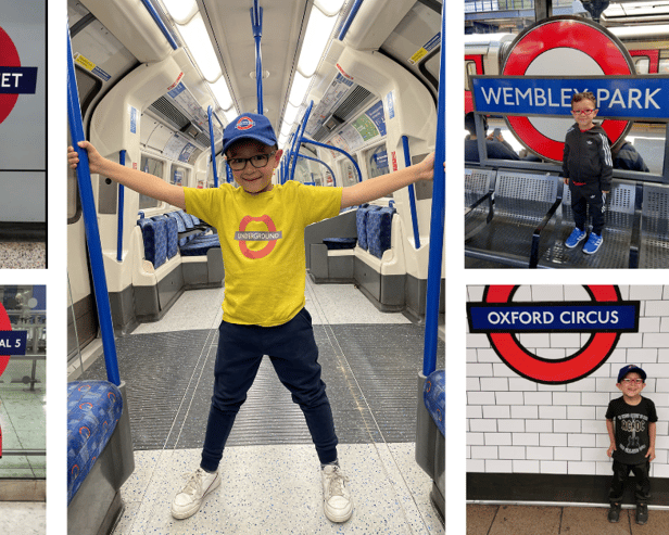 Lewis Wing is a London London Underground fanatic. (Photo by SWNS)
