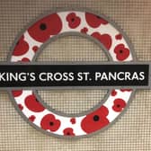 TfL has created special poppy themed roundels for Remembrance Day